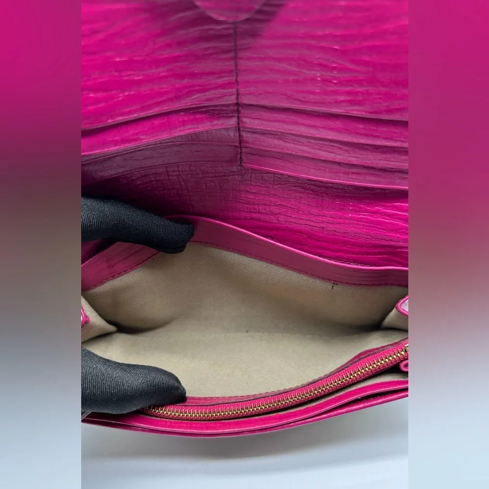 Fendi Zucca Canvas & Leather Continental Wallet - RARE Hot Pink/Monogram - Picture 7 of 10